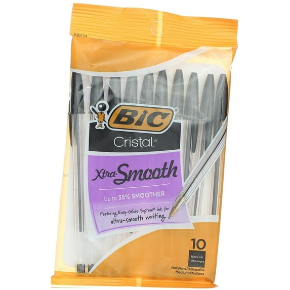 BIC Cristal Xtra Smooth Ball Pen Combo, Black