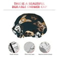 thumbnail image 5 of Kdxio Dogs Print Shower Cap for Women,Elastic and Reusable,Double Waterproof Layers Bathing Hat, 5 of 9