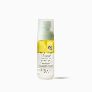 Beekman 1802 Milk Shake Facial Toner - Fragrance Free - 2 oz - Hyaluronic Acid & Squalane Facial Mist - Relieves Redness - Non-Comedogenic, Alcohol Free - Good for Sensitive Skin - Cruelty Free