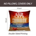 thumbnail image 2 of LALILO Throw Pillow Covers Summer Retro Seascape With Vintage Cushion Cover 18" x 18", 2 Pack, 2 of 6