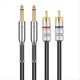 thumbnail image 2 of Cable de Audio de 2 M Cable de Audio Dual de 6,5 a 2 Cable de Audio OFC de 6,5 mm a Doble Lotus 2 Pares de 2 Cables de Consola de 6,5 a, 2 of 5