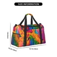 thumbnail image 3 of Fotbe Colorful Parrot Jungle Dream A Bolsa de Viaje con Estampado, Bolsa de Fin de Semana para Mujer con Compartimento para Zapatos, Bolsa de Gimnasio con Bolsillo Húmedo, 3 of 7