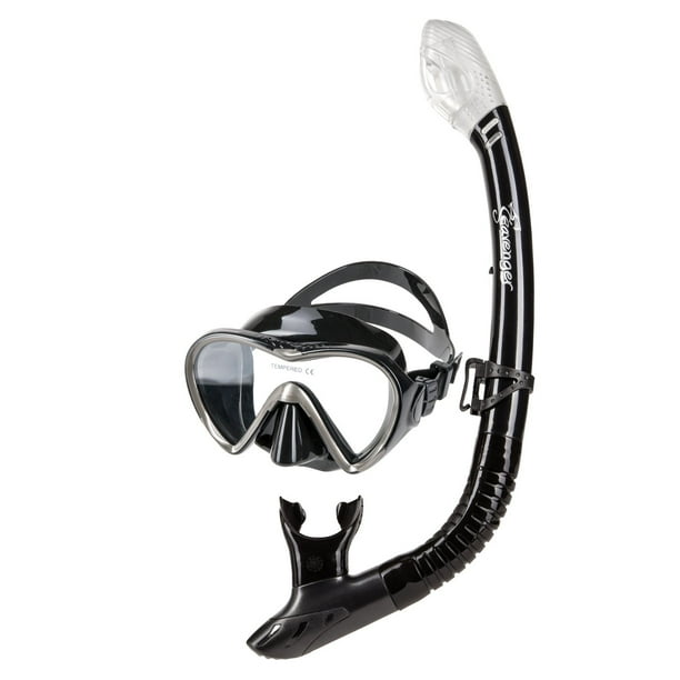 Seavenger Aviator Mask And Snorkel Snorkeling Set With Dry Top Men