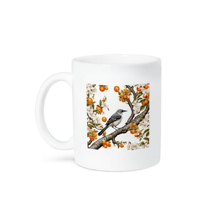 

3dRose Mockingbird And Florida Orange Blossom 15oz Mug