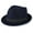 Blue, variant on FREEBIRD99 100% Wool Felt Panama Fedora Hat Short Brim Trilby Flat Hat for Men Women - Black