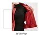 thumbnail image 2 of Chaqueta de cuero PU ANGGREK para mujer abrigo corto con bolsillos laterales, 2 of 7