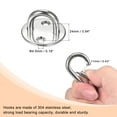 thumbnail image 3 of Unique Bargains Ceiling Hooks 304 Stainless Steel  40mm Round Plate U Shape Hooks 2Pack, 3 of 5
