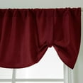 thumbnail image 4 of 1 Panel Height Adjustable Curtains Window Tiers Valance for Cafe/Home Burgundy, 4 of 8