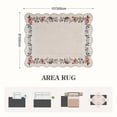 thumbnail image 3 of Lahome 8'x10' Boho Floral Scalloped Area Rug, Machine Washable, Non-Slip Low-Pile Vintage Distressed Design for Living Room, Bedroom, Dining Room Office, Beige, 3 of 11
