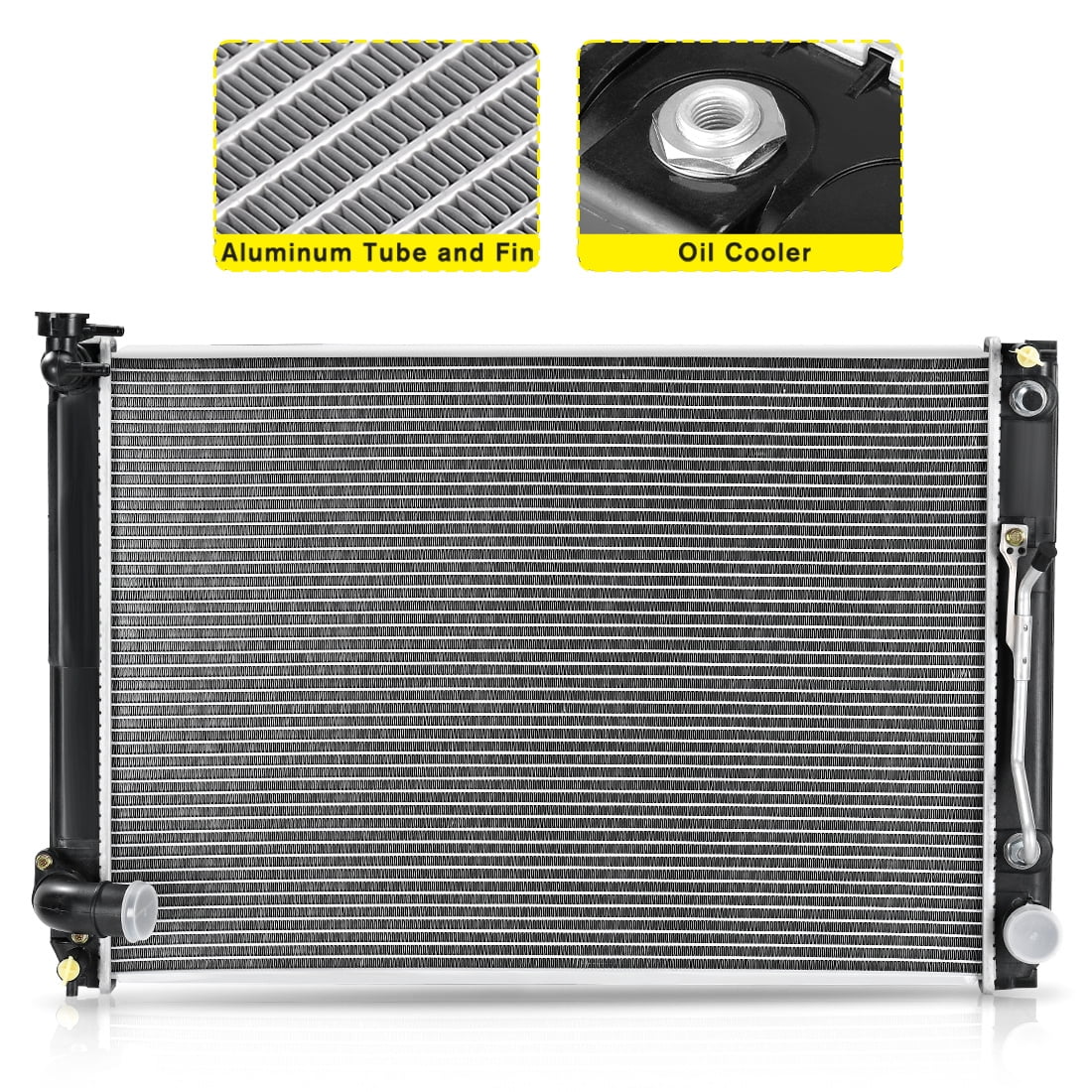 LEDKINGDOMUS Direct OEM Fit Radiator Compatible with 2007-2010 Toyota Sienna CE LE XLE Limited 3.5L V6, Aluminum Core Leak-Proof Cooling System, TIG-Welded for Extreme Weather Resistance DWRD1084