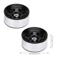 thumbnail image 3 of Lot de 4 jantes et moyeux en alliage d\'aluminium de 1,9" pour chenilles RC 1/10 pour Axial SCX10 TRX4 (noir), 3 of 4
