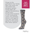 thumbnail image 7 of MeMoi Honey Bee Bamboo Blend Crew Socks - Womens - Female, 9-11, Asphalt, 7 of 7