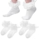 thumbnail image 3 of 3 pares de calcetines de encaje, calcetines con volantes, calcetines con volantes, calcetines bonitos, calcetines con volantes para niña pequeña, calcetines Bobby, calcetines con tutú, 3 of 6