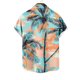 thumbnail image 5 of Mens Casual Manga Corta Botón Abajo Camisas Turndown Cuello Blusa de Impresión, Poliéster Ligero Top de la Moda para el Verano Al Aire Libre Y el Uso Diario, 5 of 6