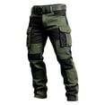 thumbnail image 3 of ShomPort Cargo Pants for Men Color Block Full Length Pants with Multi Pockets Workwear Outdoor Hiking Pants, 3 of 5