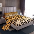 thumbnail image 1 of YST Leopard Print Bed Sheets Cheetah Hunting Sheet Set Full Size Leopard Skin Pattern Fitted Sheet African Safari Animal Bed Sheet Set With 2 Pillow Shams Warm Comfy Breathable, 1 of 5