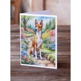 thumbnail image 2 of Basenji Spring Garden Greeting Cards Pack of 8 7 in x 5 in, 2 of 3