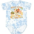 thumbnail image 3 of Inktastic Holy Cow I'm One Boy Farm Animal Birthday Boys or Girls Baby Bodysuit, 3 of 5
