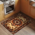 thumbnail image 2 of 2x3 Ft Entryway Area Rug, Bohemian Flower Kitchen Rug Runner Washable Floor Mat, Boho Tribal Colorful Distressed Printed Non Slip Indoor Door Mat Throw Carpet for Bathroom Living Room Bedroom, 2 of 8
