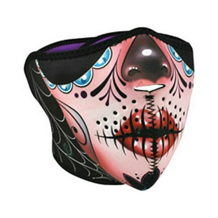 Balboa Full Mask, Neoprene (Sugar Skull Reversible To Purple)