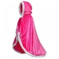 thumbnail image 7 of Esho 2-9Y Children Christmas Costumes Princess Cloak, Kids Xmas Santa Claus Velvet Hooded Cape Robe, Toddler Girls Boys Party Masquerade Capes Dress up for Halloween Christmas Carnival, 7 of 7