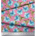 thumbnail image 3 of Soimoi Rayon Fabric Hummingbird & Floral Printed Craft Fabric by the Yard 42 Inch Wide, 3 of 3