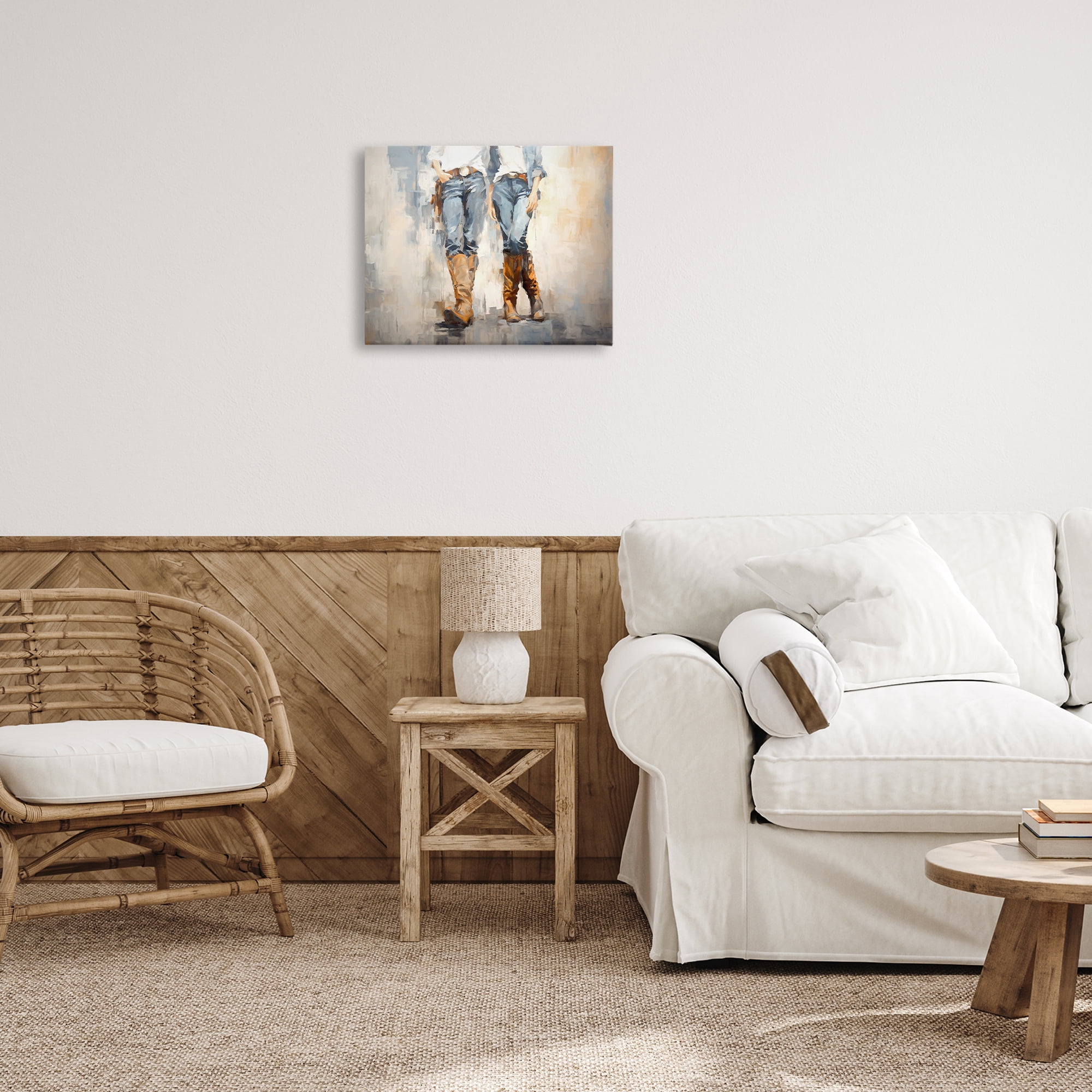 Stupell Industries Country Cowgirl Attitude Novelty Painting Gallery Wrapped Canvas Art Print Wall Art, 20 x 16