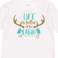 thumbnail image 4 of Inktastic Life is Better at the Cabin, Deer Antlers, Camping Boys or Girls Long Sleeve Toddler T-Shirt, 4 of 5