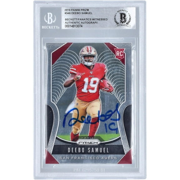 Deebo Samuel San Francisco 49ers Autographed 2019 Panini Prizm #346 Beckett Fanatics Witnessed Authenticated Rookie Card - Fanatics Authentic Certified