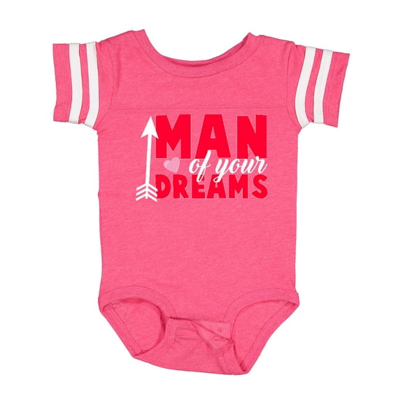 Inktastic Valentine's Day Man of Your Dreams with a Heart and Arrow Boys or Girls Baby Bodysuit