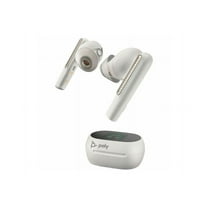 Poly Voyager Free 60  UC Earset - Stereo, Mono - True Wireless - Bluetooth - 9.8 ft - 20 Hz - 20 kHz - Earbud - Binaural - In-ear - Noise Canceling - White Sand