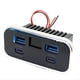 thumbnail image 5 of Panel de RV con Cuatro Puertos USB de 12 V. Cargador de Coche con Puerto USB PD3.0 de 20 W y QC3.0 de 18 W con Voltímetro para Autobús, Camión, ., 5 of 6
