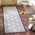 thumbnail image 3 of Safavieh Courtyard Brian Geometric Indoor/Outdoor Runner Rug, Beige/Navy, 2'3" x 6'7", 3 of 7