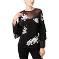 thumbnail image 1 of INC Blusa de punto bordada para mujer, negra, mediana I-N-C Tejer, 1 of 1