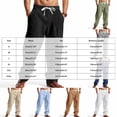 thumbnail image 3 of Akiihool Stretch Dress Pants Men Mens Drawstring Pants Elastic Waist Casual Jogger Pants Grey,XL, 3 of 6