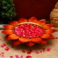 thumbnail image 5 of Statuestudio Brass Urli Bowl - Decorative Lotus Design - Home Decor Showpieces - Orange (14.5 × 14.5 × 3 Inches ), 5 of 6