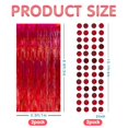 thumbnail image 2 of Cortinas de papel de malla roja Backdrop CHAROUP, paquete de 2 unidades, 100 x 200 cm, 2 of 7