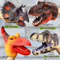 thumbnail image 2 of Dinosaur Hand Puppet Gloves Soft Silicone Triangle Dragon King Dragon Children's Simulation Animal Model Boys Toy Direct From Ma, 2 of 5