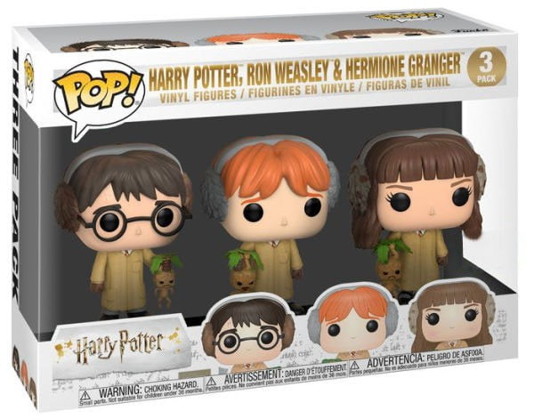 Harry Potter Hermiony Granger & Ron Weasley Set of 3 Dolls New in Sealed Package 