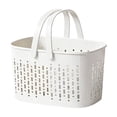 thumbnail image 2 of Gumesh Portable Shower Caddy Basket, Plastic Organizer Storage Tote with Handles Toiletry Bag Bin Box for Bathroom, College Dorm Room Essentials, Kitchen, Camp, Gym,White, 2 of 6