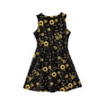 thumbnail image 4 of Iaqnaocc Dresses for Girls Size 10-12 A-Line Cute Daisy Printed Dress Holiday Casual Sleeveless Girls Clothes Summer Stylish Girls Fashion Dresses Black 12-13 Years, 4 of 4