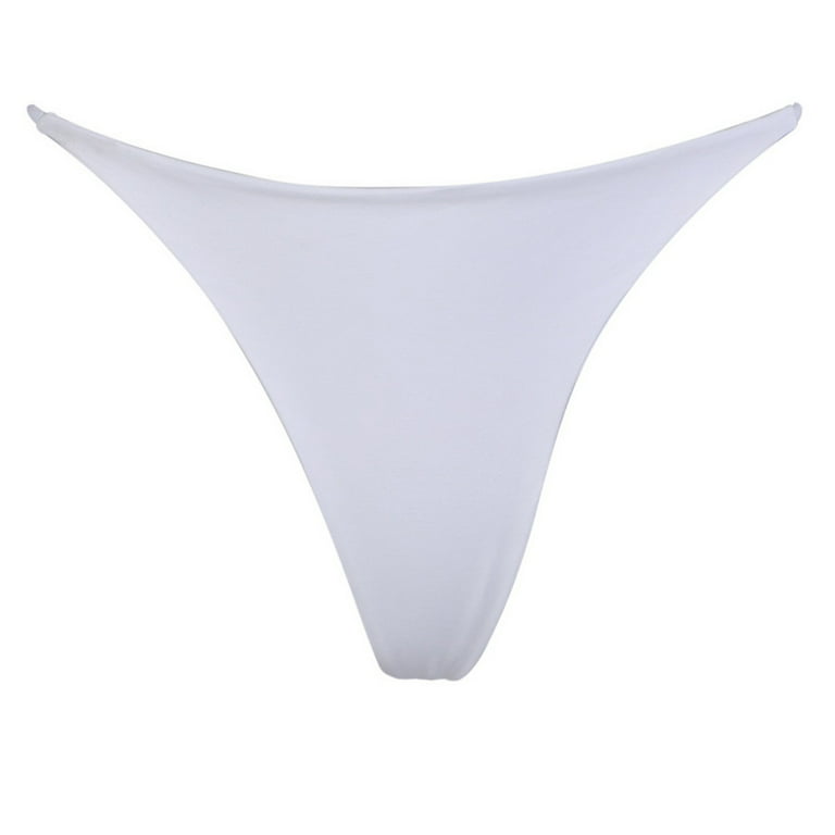 Sksloeg G-String Thongs High Cut Seamless Bikini Panties Panties No Show  Thong Seamless Underwear Low Rise Comfortable Microfiber Workout,White XXL  