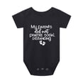 thumbnail image 1 of Body De Bebé Canastilla Onesies Para Niños Pequeños Niñas Niños Camiseta De Manga Corta Con Estampado De Letras Mono Mameluco Negro Odeerbi LM103-2235, 1 of 4