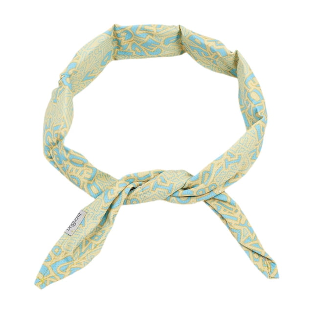 Bufanda ajustable para el cuello para climas cálidos de verano para perros pequeños y azulamarillo