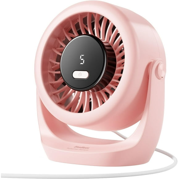 shiyou-USB Desk Turbo Fan, Ultra-Quiet Mini Desk Fan, Powerful Wind, LED Display, 5 Speed, 360° Rotating Small Portable Fan for Home, Office and Outdoor Cool Tech Gadgets - TurboBreeze
