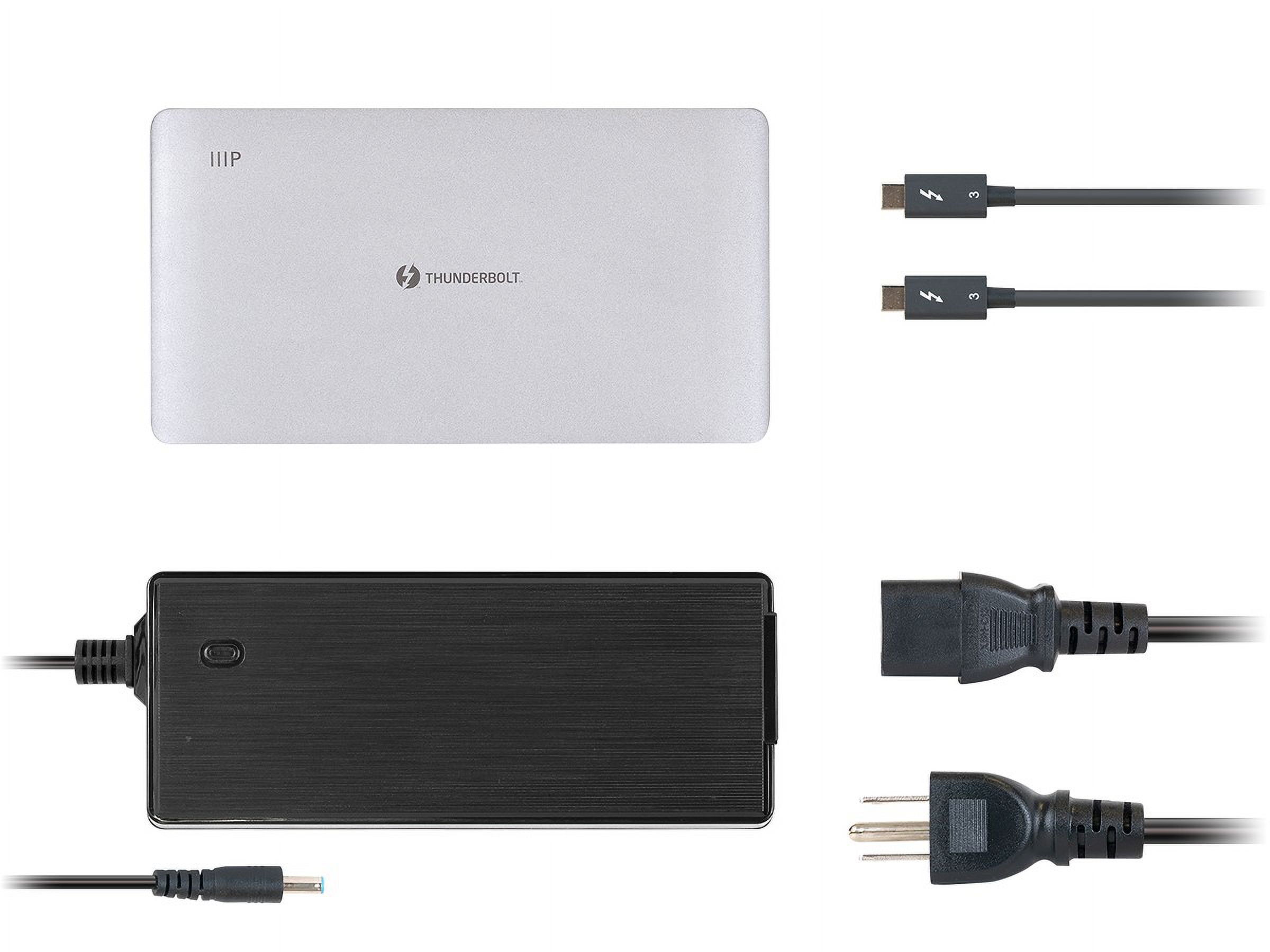Monoprice Thunderbolt 3 Dual DisplayPort Docking Station With USB-C MFDP Support For Non-Thunderbolt 3 Devices, With Thunderbolt 3 USB Type-C Cable