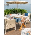 thumbnail image 4 of Outdoor Tablecloth with Umbrella Hole and Zipper, Retro Fall Wheat Rectangle Table Cloth 54x80 Inch Waterproof Tablecloth, Thanksgiving Pumpkin Leaves Wood Grain Picnic Table Cover for Patio Camping, 4 of 7