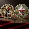 thumbnail image 3 of KOYPTL Steel Helm Knight Cross Challenge Coin | Chivalric Valor & Sacred Shield Medallion | Knights Templar Historical Token | Sacred Commemorative Gifts for Men Collectors,Historians,and Enthusiasts, 3 of 8