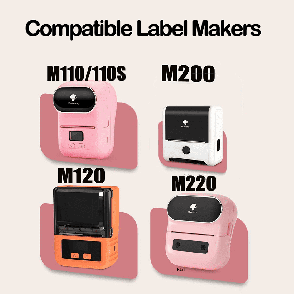 Phomemo M110 Labels, M110/M220/M221/M120/M200 Thermal Labels 1.57" x 1.18"(40mmx30mm), M110 Labels Self-Adhesive Label, 230 Labels/Roll
