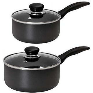 Alpine Cuisine Sauce Pan 1.5 Quart Nonstick Coating Soft Touch Bakelite  Handle with Glass Lid, Nonstick Sauce Pans for All Stoves, Multipurpose Use